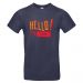 T-shirt uomo personalizzata Hello blu