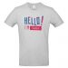 T-shirt uomo personalizzata Hello grigia