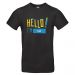 T-shirt uomo personalizzata Hello nera