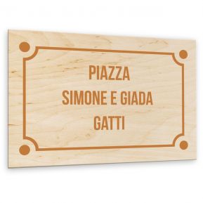 Targa in legno personalizzata