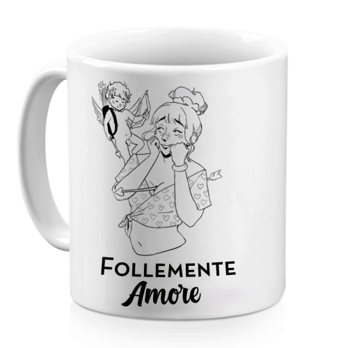 Tazza regalo con stampa di un disegno e del nome