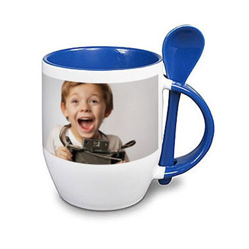 Tazza personalizzata con foto blu