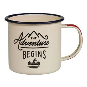 Tazza smaltata The Adventure Begins crema