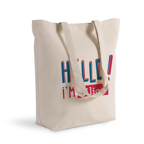 Borsa di tela Hello personalizzata