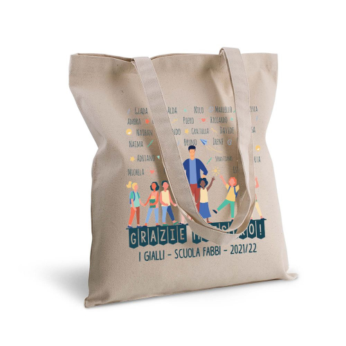 Shopper personalizzata tote bag maestro fine anno