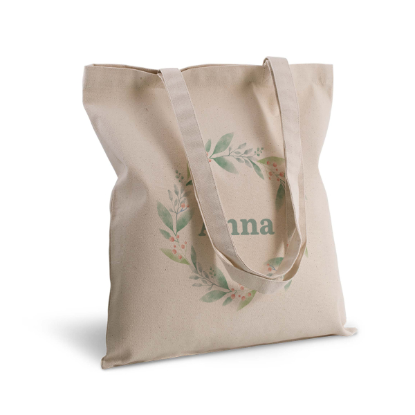 Tote bag shopper personalizzata floreale