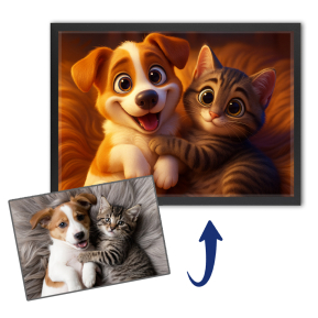 Ritratto di animale in stile film di animazione 3D