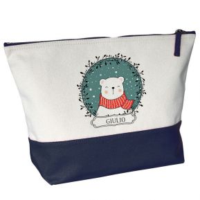 Grande trousse da bagno bicolore Felici Amici