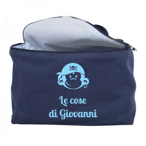 Trousse da bagno vanity case personalizzata blu