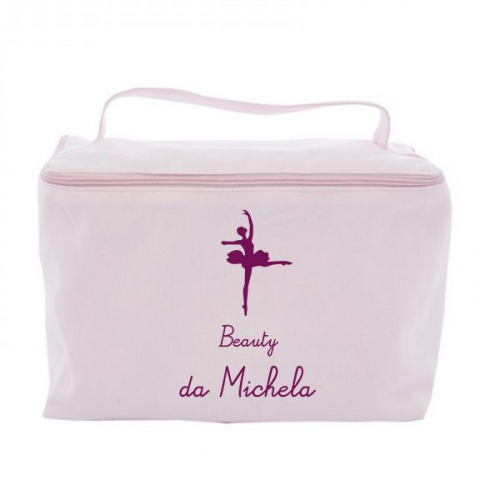 Trousse da bagno vanity case personalizzata rosa