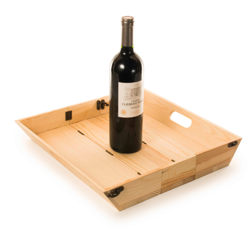 Cassetta vino personalizzata vassoio