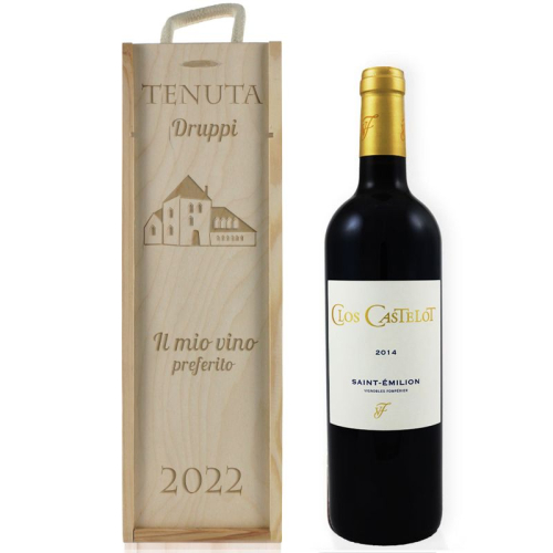 Cassetta vino classica incisa