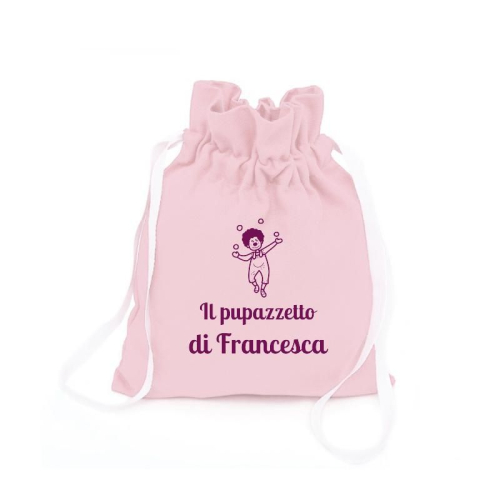 Zainetto pupazzi personalizzato rosa