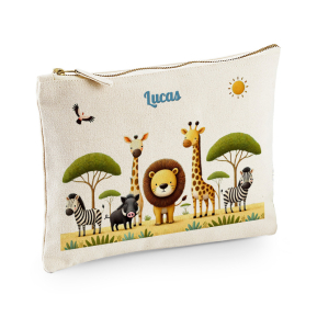 Pochette personalizzata con stampa safari