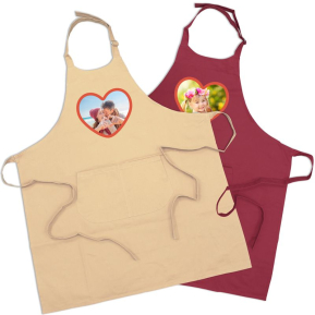 Grembiule cuore foto 100% cotone BIO