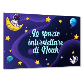 Targa porta cameretta personalizzata Astronauta