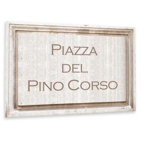 Targa strada personalizzata effetto pietra