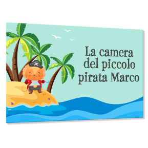 Targa porta cameretta personalizzata Pirata