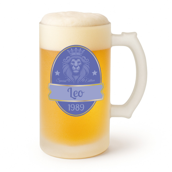 Boccale da birra personalizzato con leone