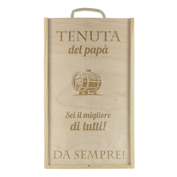 Cassa due bottiglie di vino stile classico