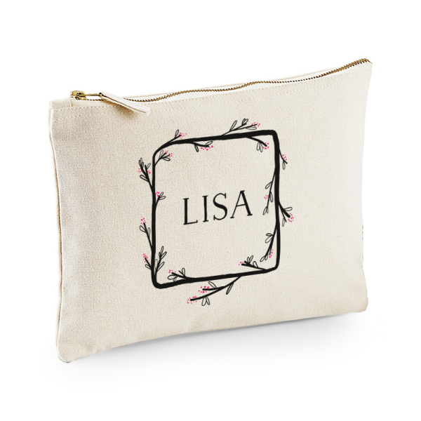 Pochette multiuso cornice floreale