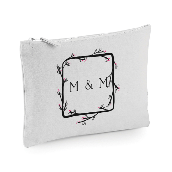 Pochette multiuso cornice floreale