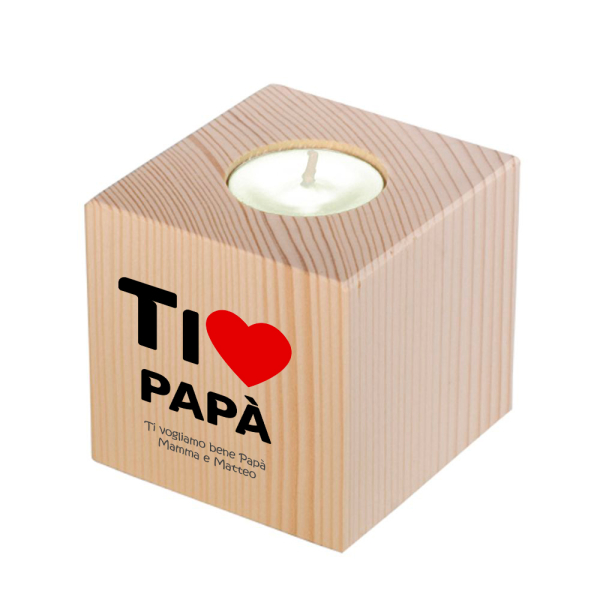 Portacandela colorato per papà
