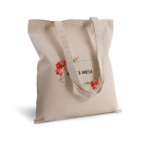 Shopper personalizzato fiori ad acquerello