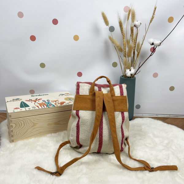 Zaino personalizzato con bambino e coniglio