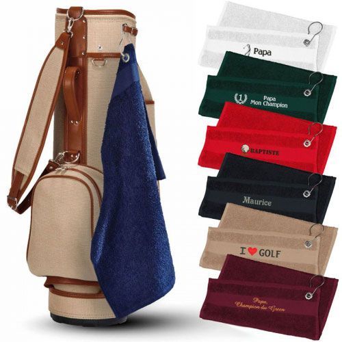 Serviette de golf brodée