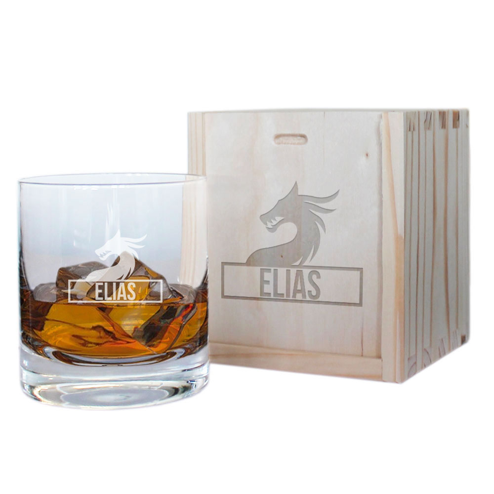 English Pewter Company Bicchiere da whisky in vetro da 11 once con iniziale monogramma S MON119 Regalo personalizzato con la tua scelta iniziale 