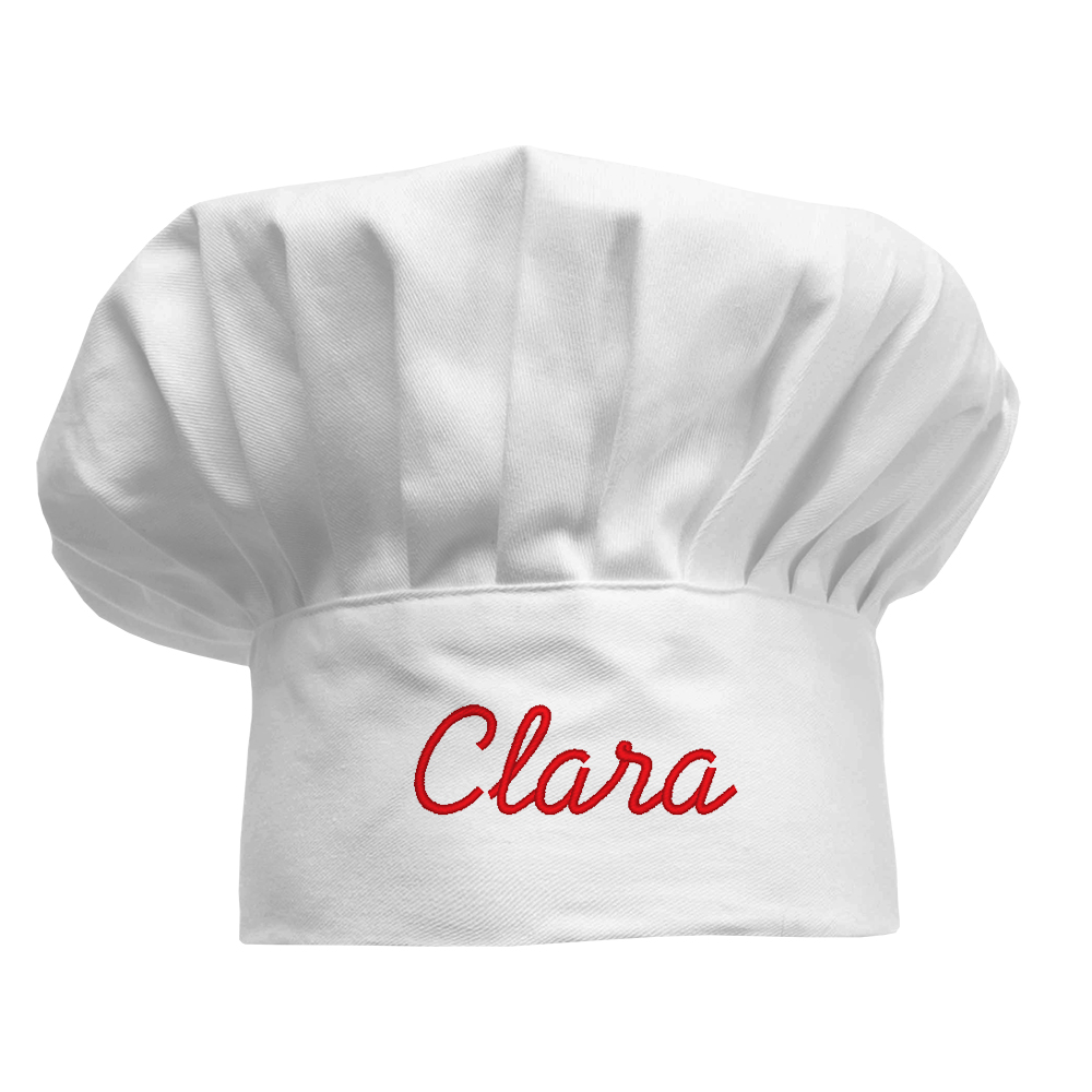 Cappello da chef per bambini personalizzato bianco