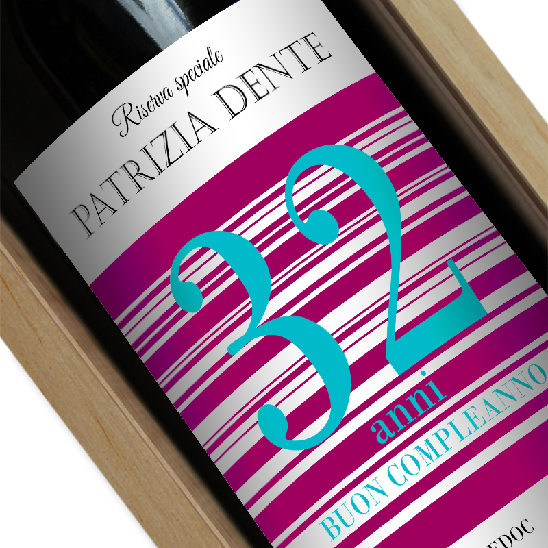 Regalo per Lui o per lei. Giorni Purpleproducts Etichetta per Bottiglia di Vino per 60° Compleanno 60 Anni in Tempo Ore Mesi Settimane 