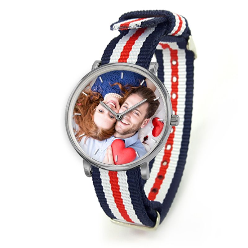 Orologio con cinturino a righe personalizzato
