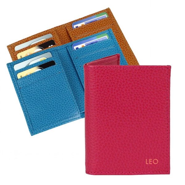 Portatessere Slim in pelle personalizzata Portatessere Slim in pelle personalizzata