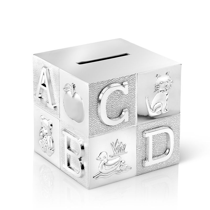 Salvadanaio cubo alfabeto personalizzato