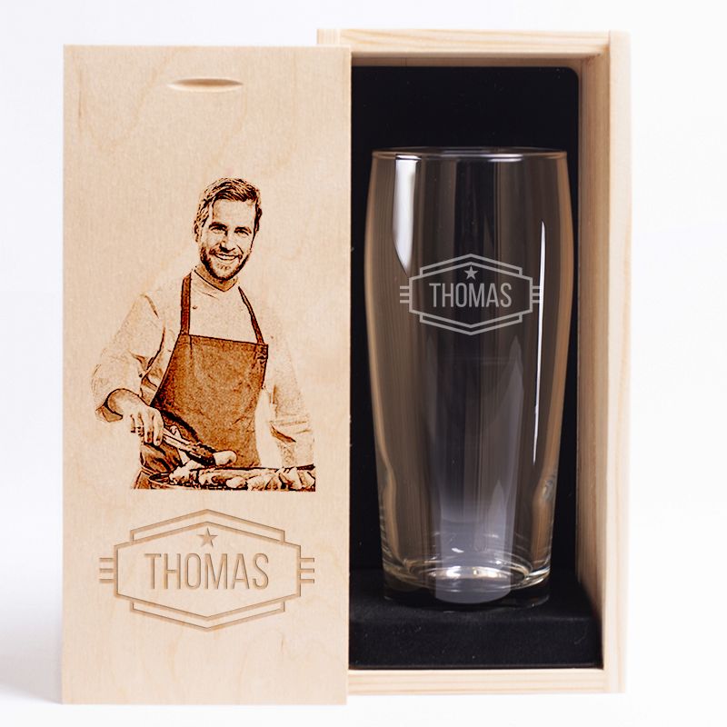 2 vetro pesante 1 kg Boccale birra elegante Bicchieri birra personalizza con incisione